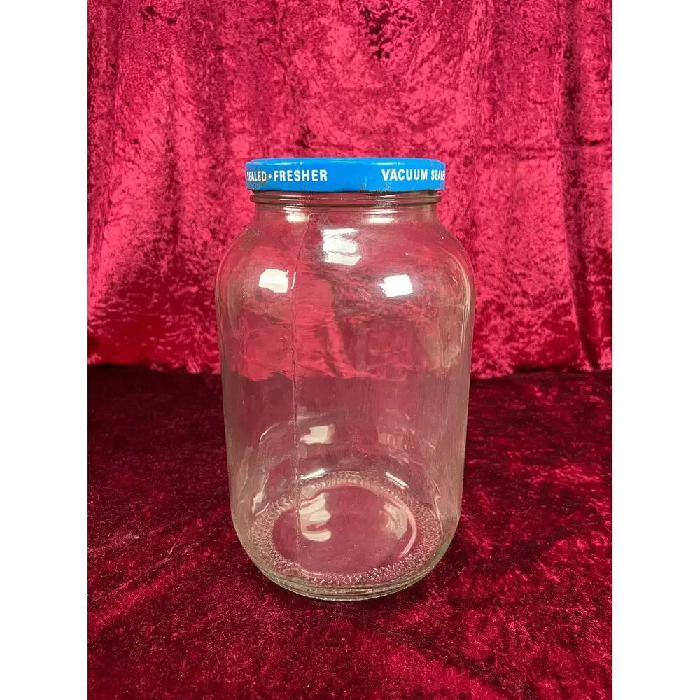 Vintage Glass Kitchen Storage Jar – Eggo Advertising Lid Mid Century Canister